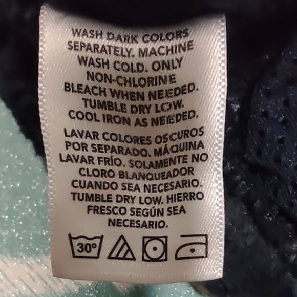 ALPINE SHERPA FLEECE PULLOVER DARK BLUE & BLACK PATTERN WOMEN'S SIZE 2XL(XXL) - Picture 10 of 10